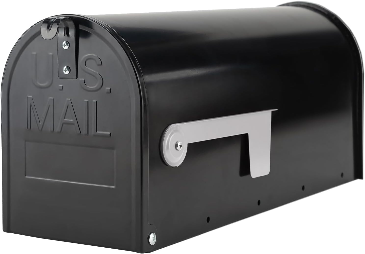 Black Post-Mount Mailbox for Outside - Medium Capacity Design