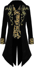 Mens Velvet Steampunk Tailcoat Frock Coat - Medieval Victoriana