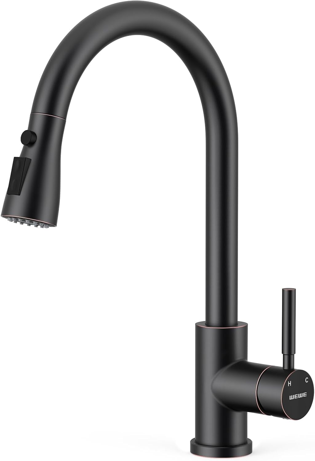 WEWE Kitchen Faucet with Pull Down Sprayer for Modern Homes