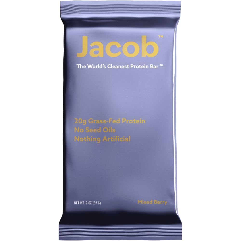 Jacob Protein Bars Mixed Berry - 20g Grass-Fed Protein Snack