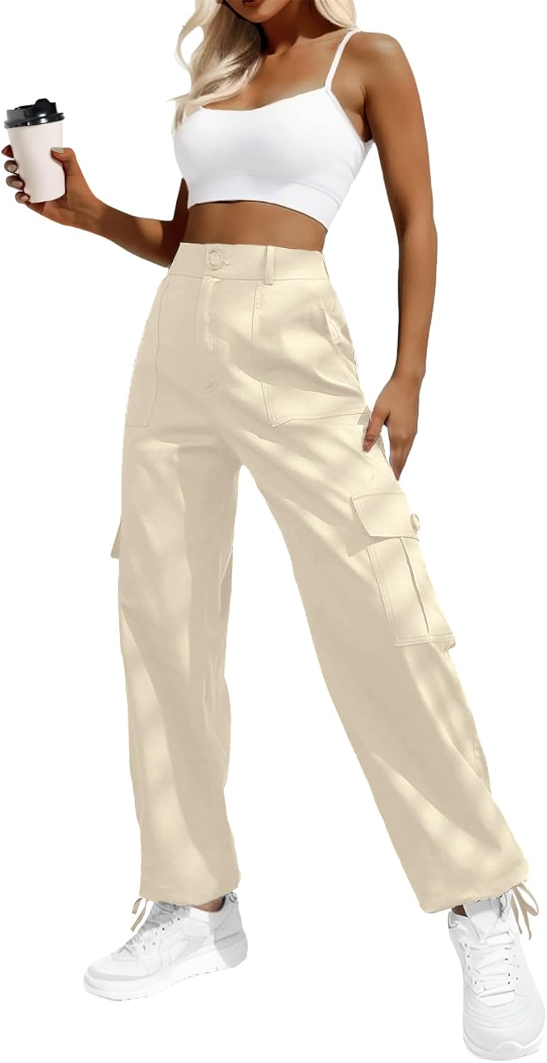 Lepunuo Women's High Waisted Cargo Pants for Stylish Comfort