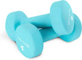Neoprene Coated Dumbbell Hand Weights Set - Color Coded, Anti-Roll