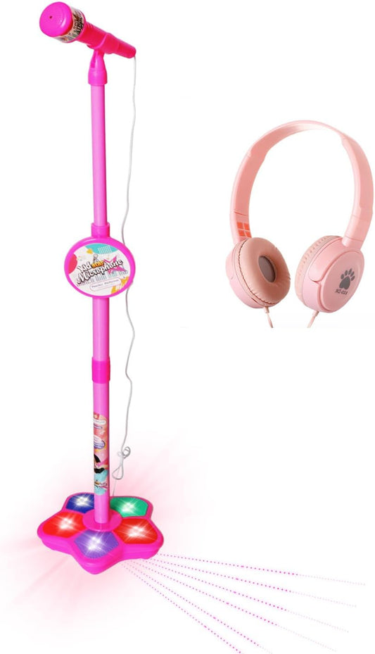 Adjustable Stand Kids Karaoke Mic - Portable Sing-along Fun!