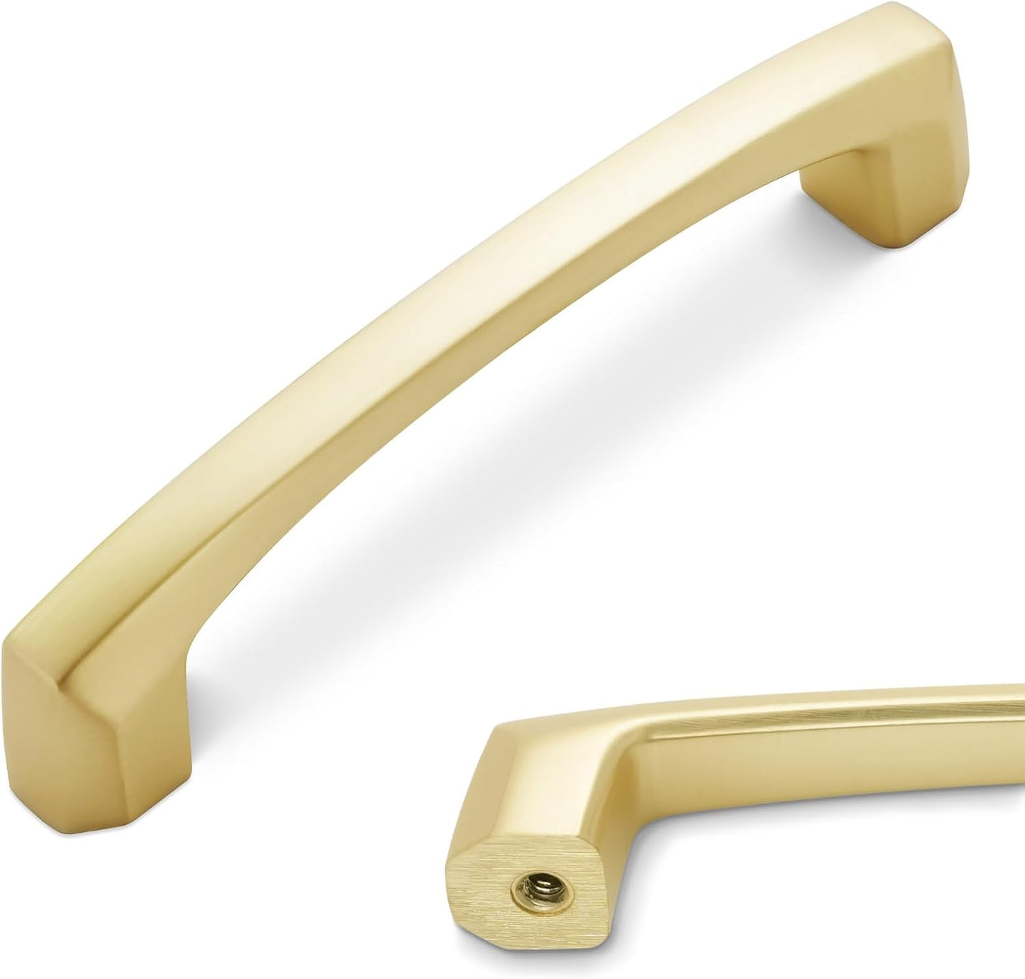Brushed Brass Kitchen Cabinet Handles for Modern Home Decor