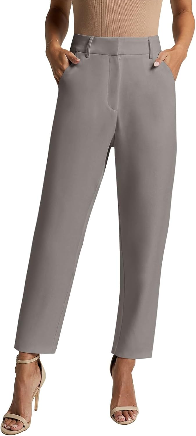 NIMIN Women High Waisted Dress Pants for Office and Casual Wear