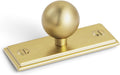 Brushed Gold Cabinet Knobs with Backplate for Modern Furniture