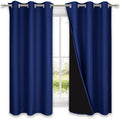 NICETOWN 100% Blackout Curtains 45 in Long - Royal Blue