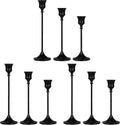 Candlestick Holders Black 9 Pack Taper Candle Holder Set - Layered