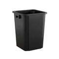 19 Gallon Black Square Commercial Trash Can - Compact Durable Solution