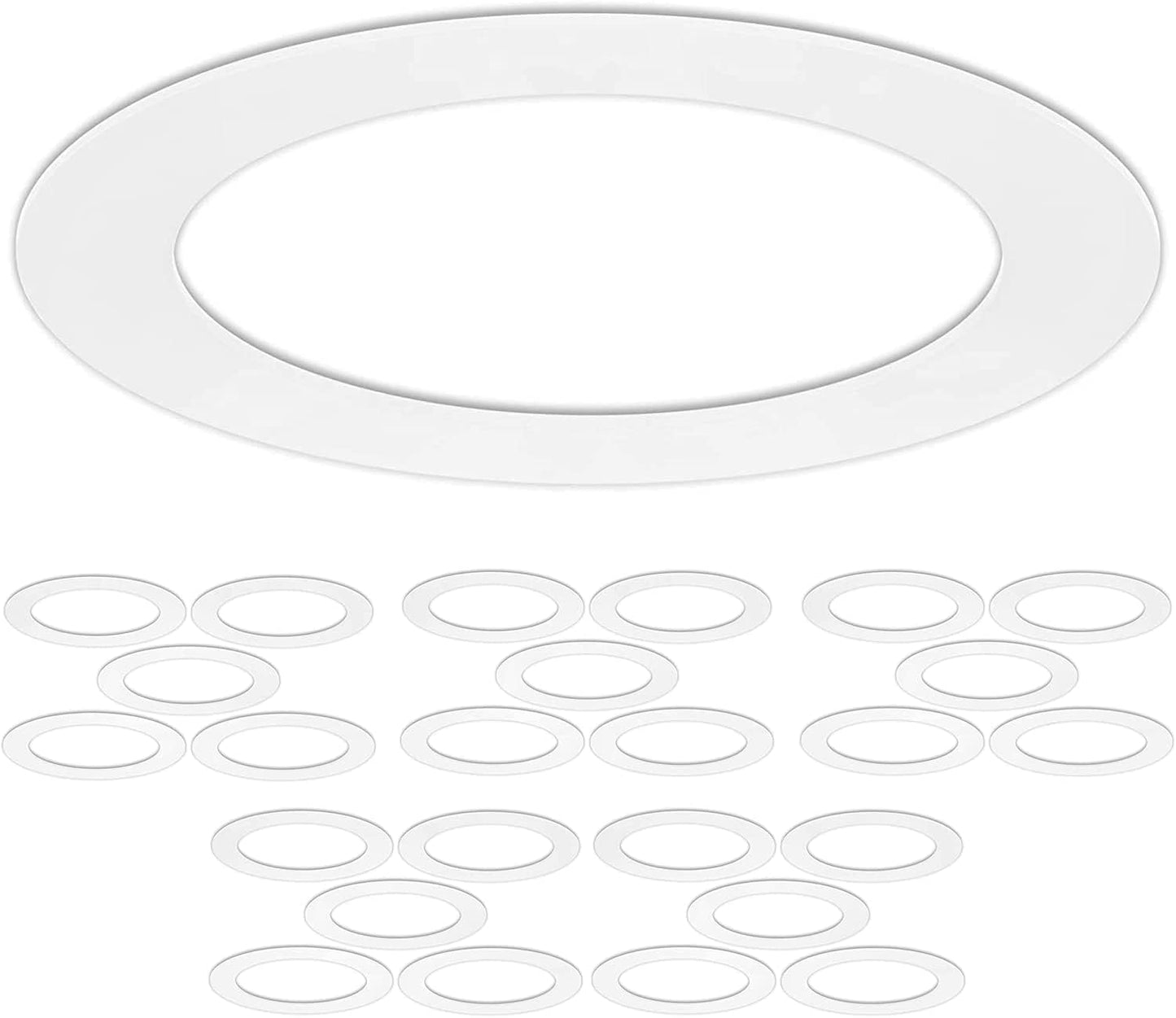 25 Pack Gloss White Goof Trim Ring for 6 Inch Recessed Lighting