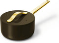 1.75 qt Nonstick Ceramic Sauce Pan with Lid - Black - Compact