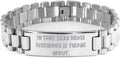 Gag Driver Ladder Bracelet - Sarcasm Engraved Stainless Chain