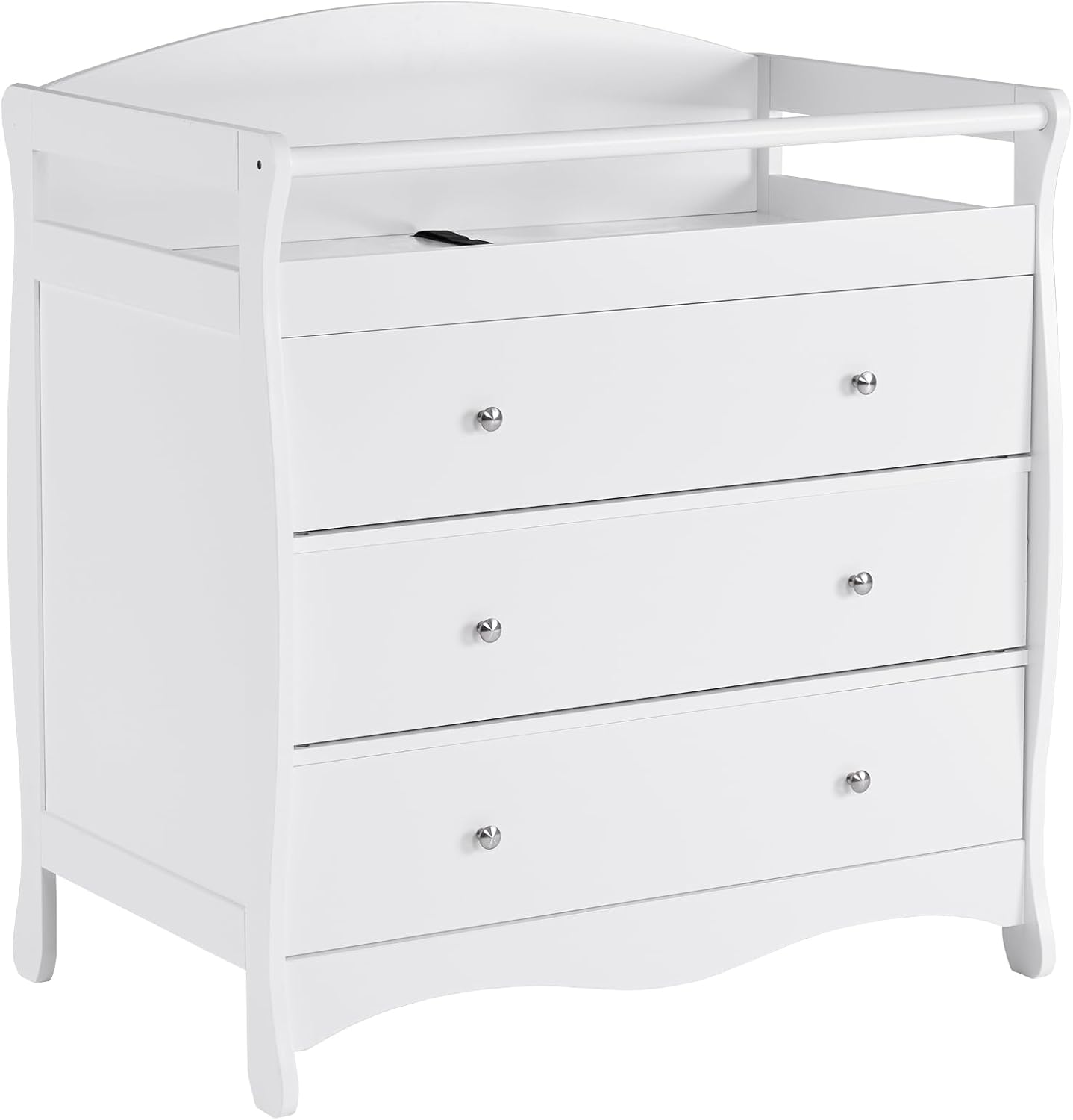 3-Drawer Changing Table with Safety Rails for Easy Diaper Changes