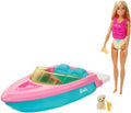 Barbie Doll and Boat Playset with Pet Puppy - Water Play