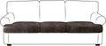 Leather Look Couch Cushion Covers Sofa Slipcovers Set - Brown