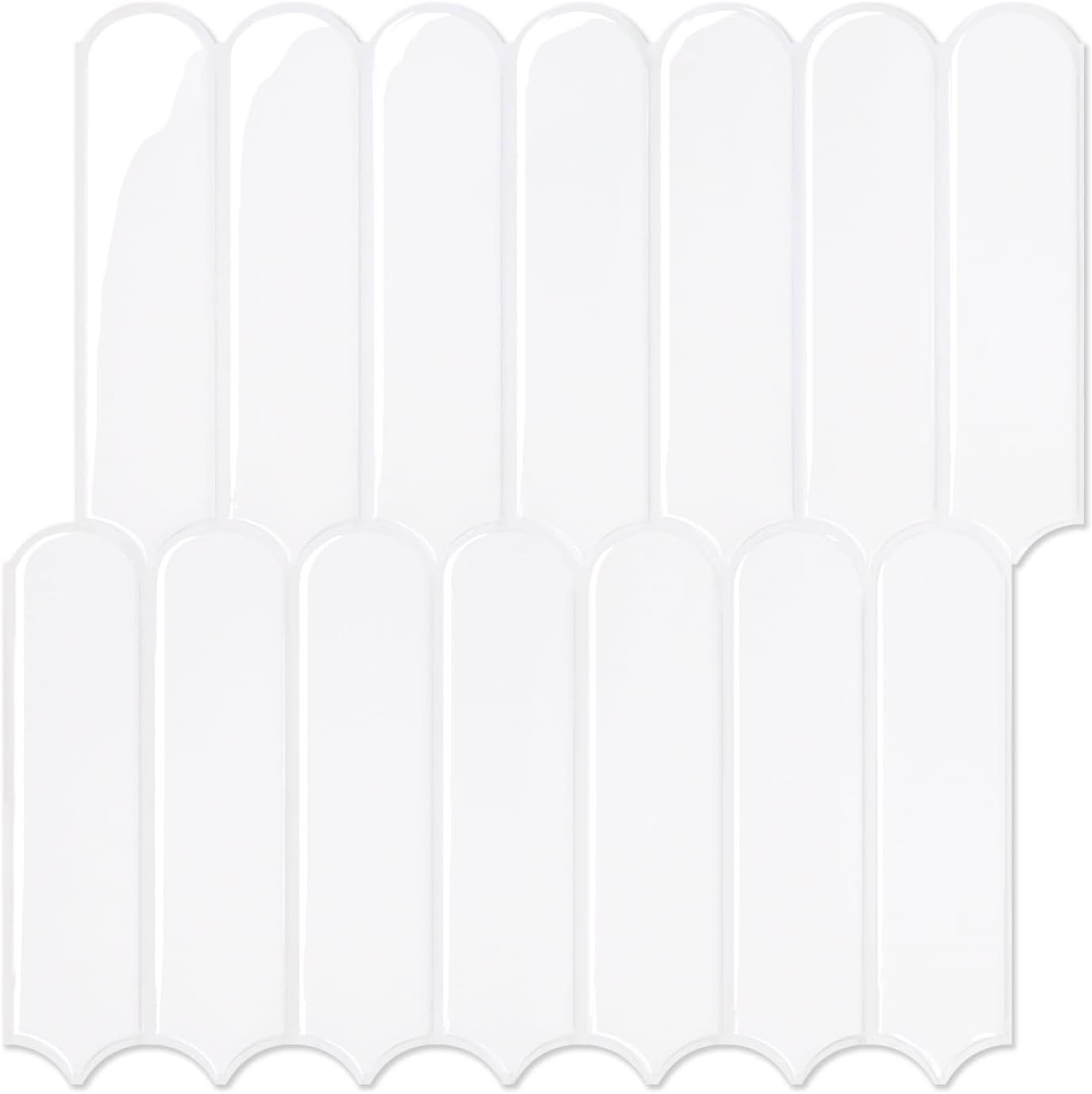 Commomy Thicker White Peel and Stick Backsplash for Home Decor