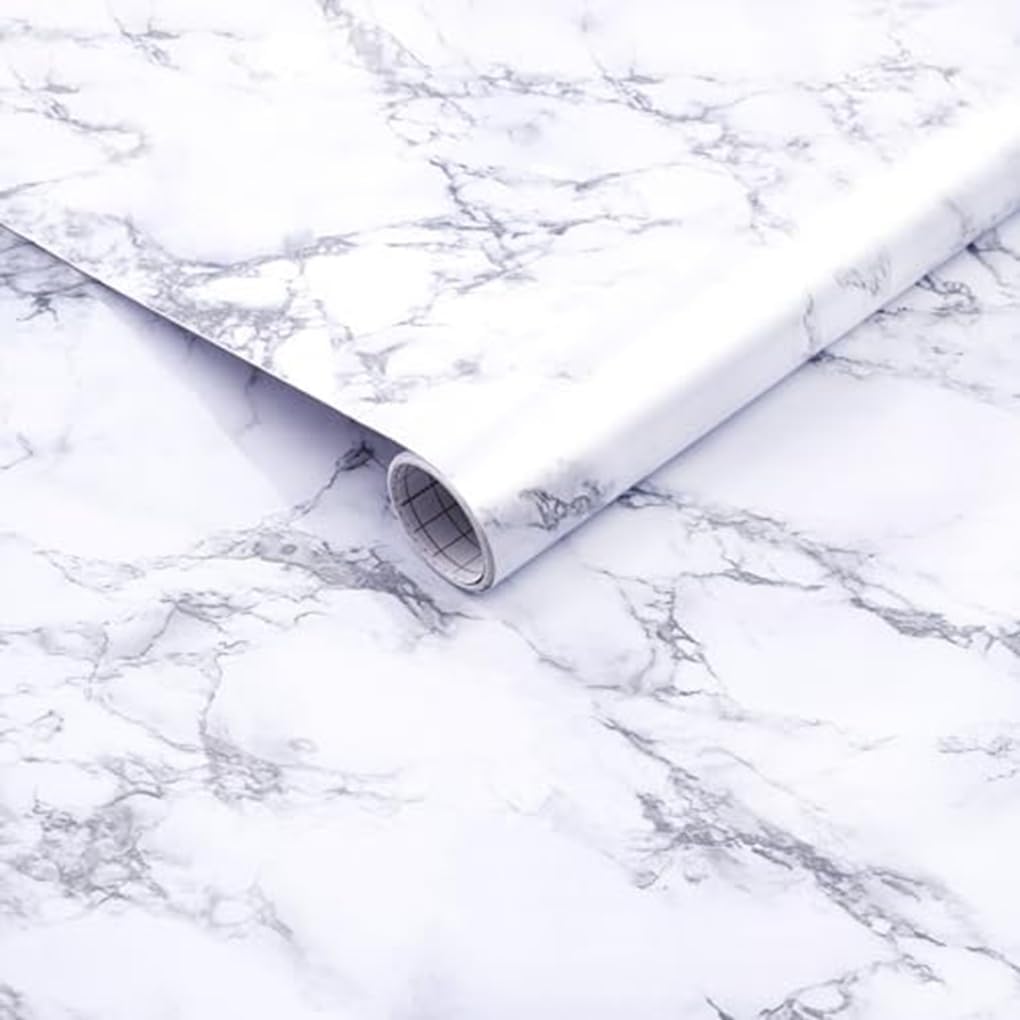 Arthome White Marble Contact Paper for Stylish Home Decor