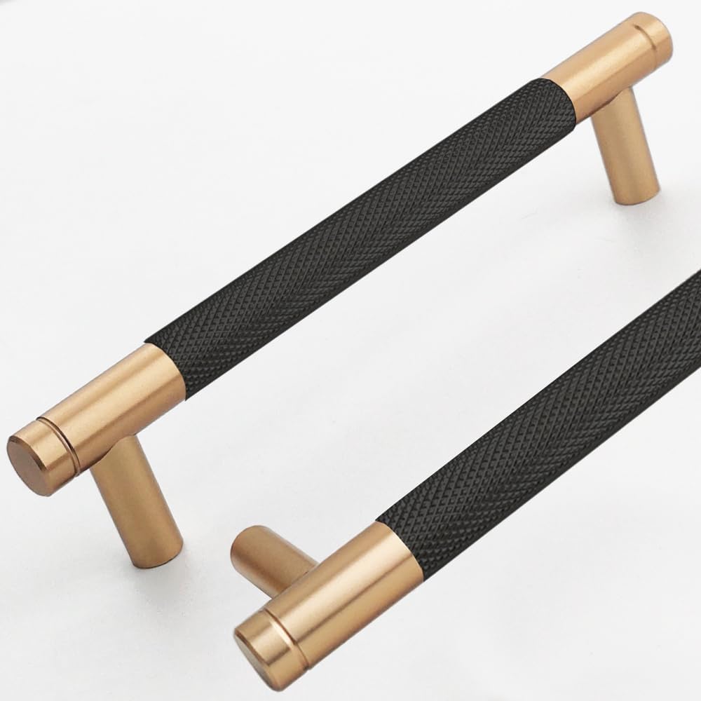 12 Pack 5 Inch Bronze and Black Cabinet Pulls for Modern Homes