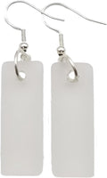 Rectangle Sea Glass Earrings Handmade in Hawaii - Minimalist Beach