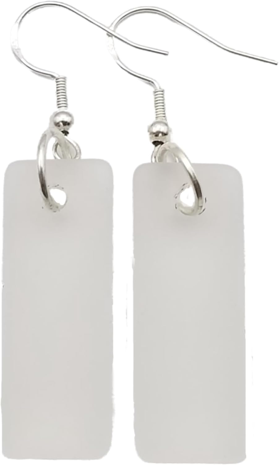 Handmade Rectangle Sea Glass Earrings for Unique Style Lovers