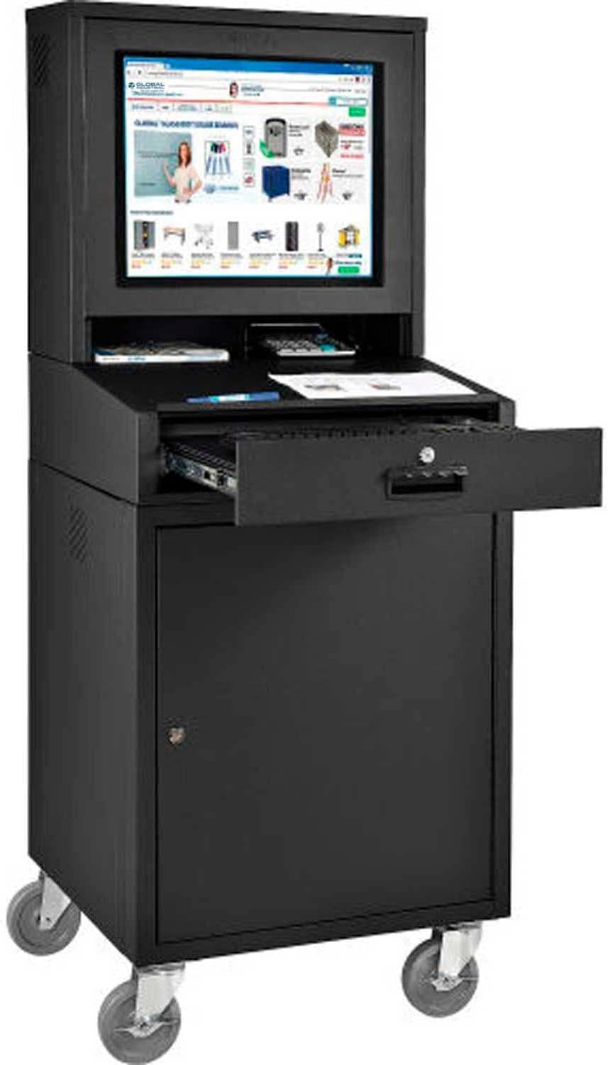 Mobile Security LCD Computer Cabinet for 24 in Monitors