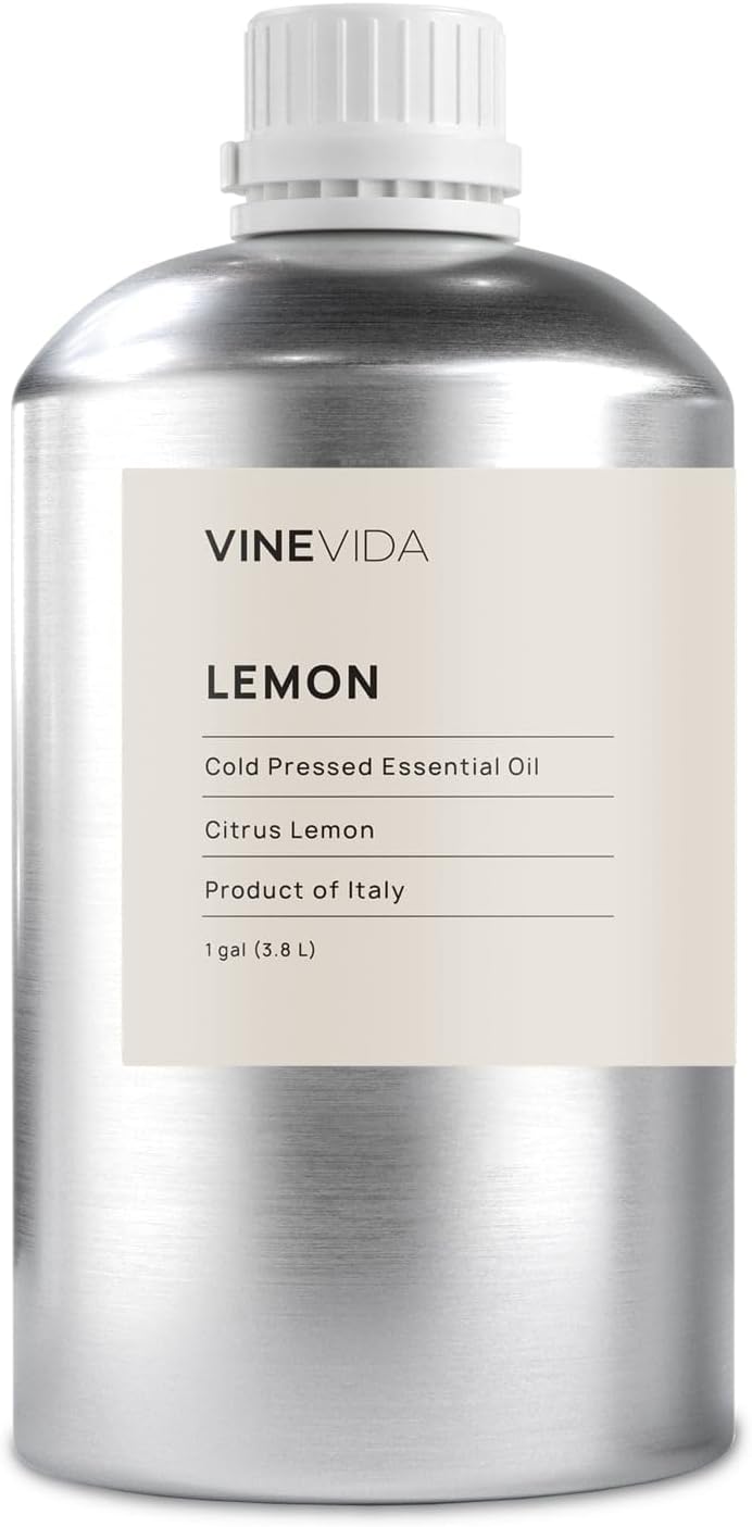 VINEVIDA Lemon Essential Oil - Bulk Gallon for DIY Projects
