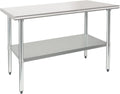 HARDURA Stainless Steel Table 24x48 in - Heavy Duty Prep Worktable
