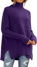 LILLUSORY Oversized Turtleneck Tunic Sweater - Cozy Layering Essential