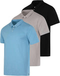 Men's Comfort Jersey Cotton Polo Shirts - Set of 3 Casual Styles