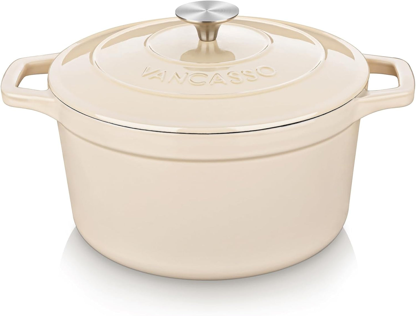 vancasso 2.5 QT Enameled Cast Iron Dutch Oven for Cooking