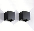 2 Pack Outdoor Sconces Wall Lights LED 20W Square Up and Down - Modern