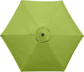 9 ft Patio Umbrella Replacement Canopy 6 Ribs - Orange
