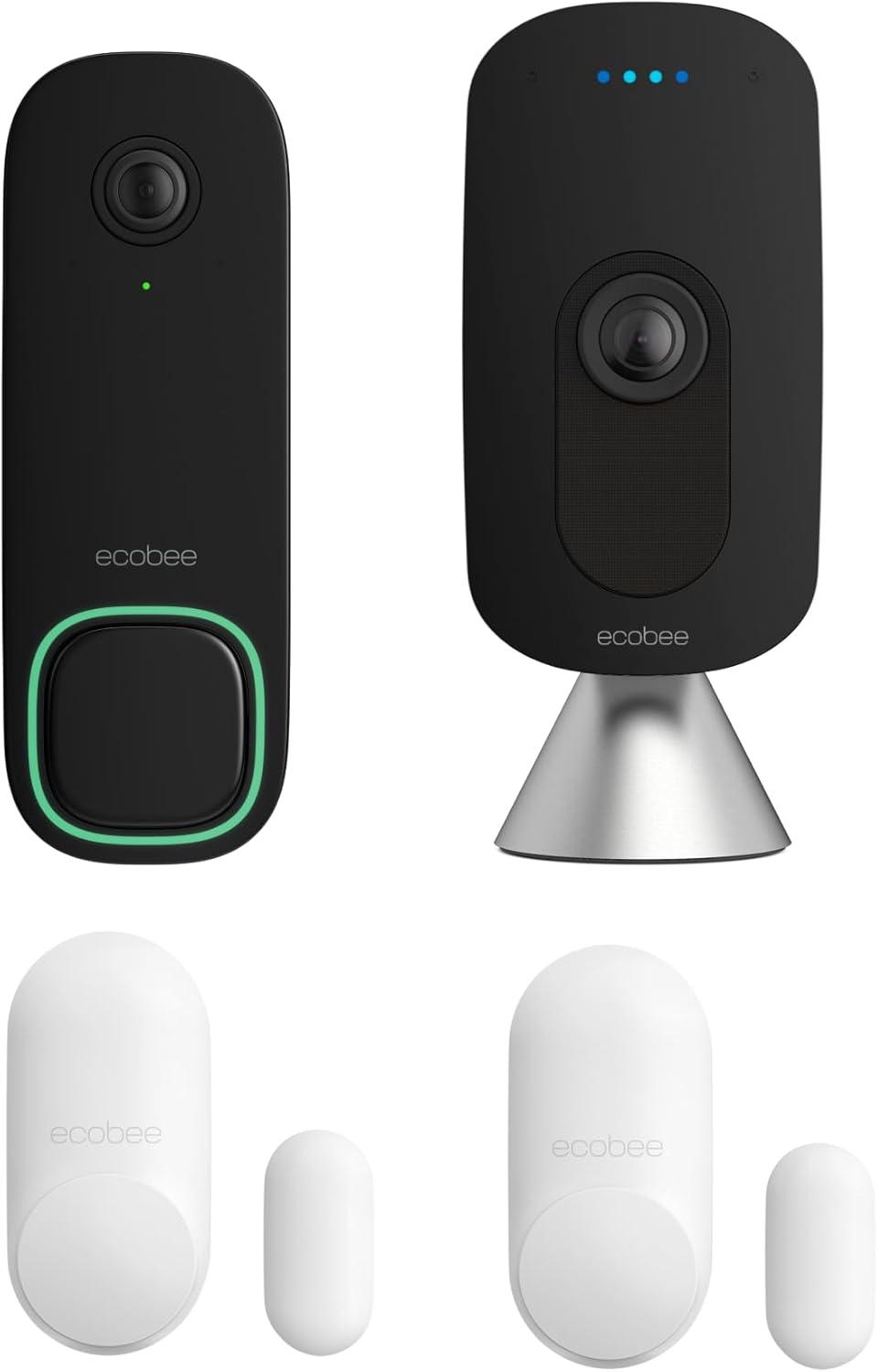 ecobee Smart Home Security Bundle: Voice Control & Sensors