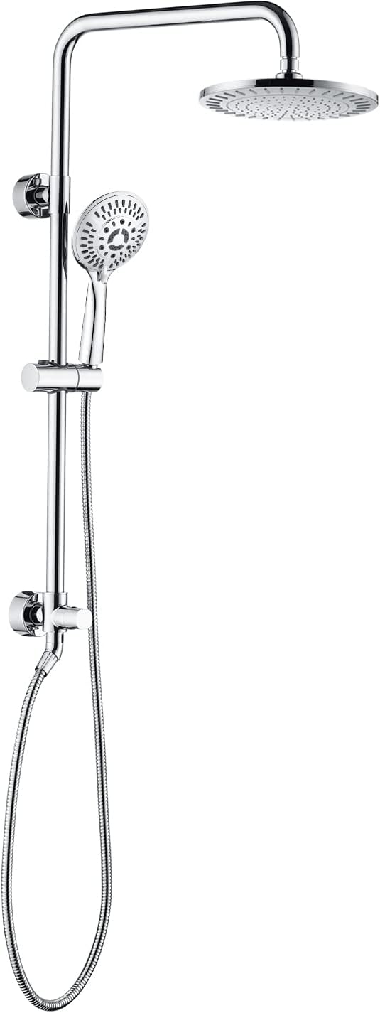 BRIGHT SHOWERS Rain Shower Heads System with Adjustable Holder