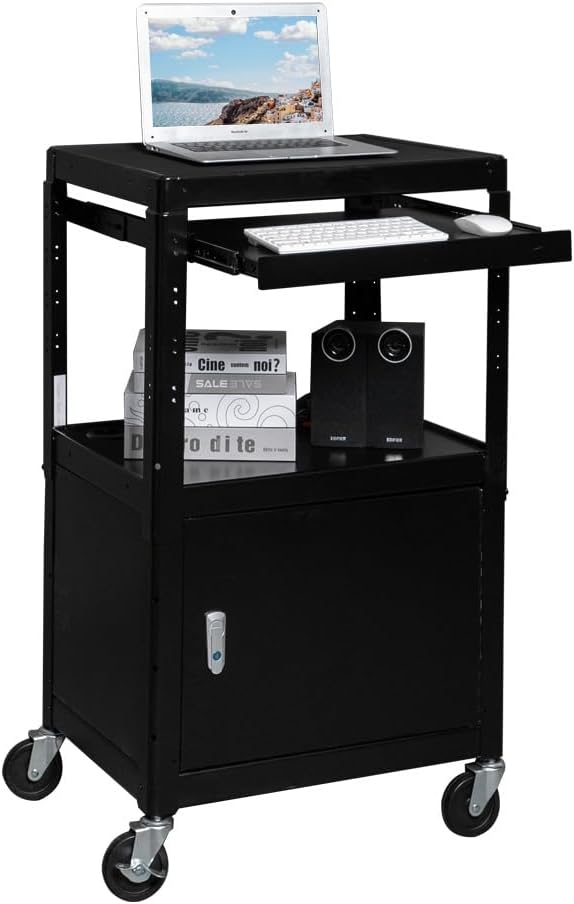 Bonnlo Mobile AV Cart - Organize & Present Anywhere!