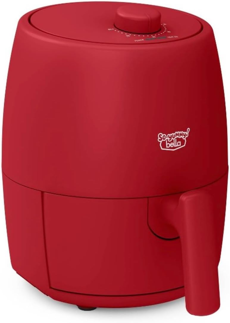 Deliciously Compact: Bella 2 Qt Air Fryer in Red
