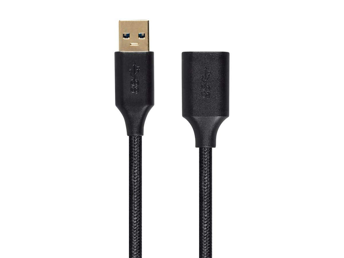 Monoprice 10ft USB 3.0 Extension Cable - Fast Data Transfer with Braided Nylon Jacket