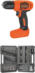 BLACK+DECKER 8V MAX Cordless Drill/Driver with 109-Piece Set - Compact