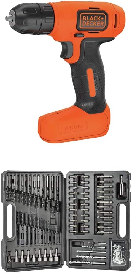 BLACK+DECKER 8V MAX Cordless Drill/Driver with Accessory Set