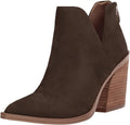 Kathemoi Womens V Cutout Pointed Toe Ankle Booties - Versatile Staple