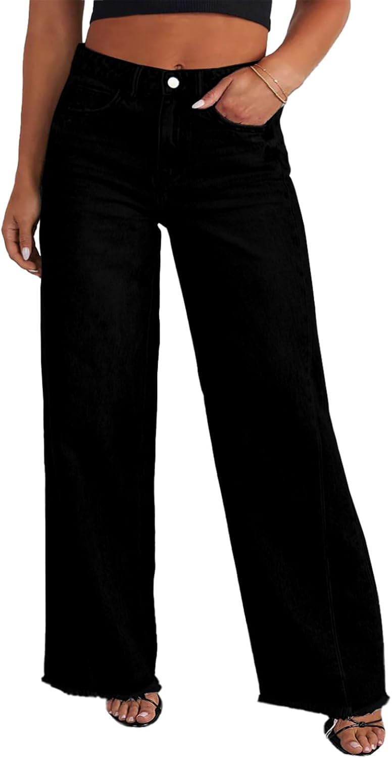 Eytino Women's Plus Size Wide Leg Jeans for Comfort and Style