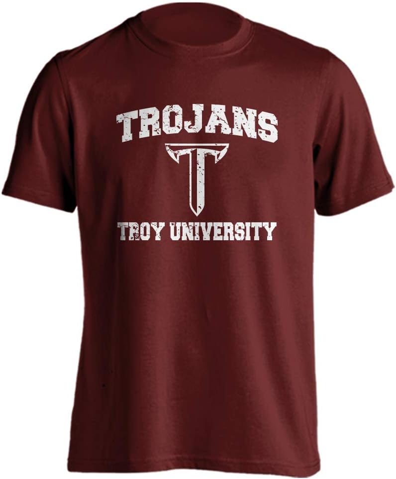 Troy University Trojans Distressed Retro Short Sleeve T-Shirt