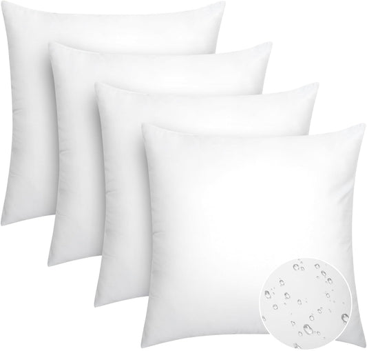 Pack of 4 20x20 Outdoor Pillow Inserts for All Your Needs