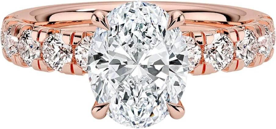 1-3 CT Moissanite Engagement Ring in Solid Gold & Silver