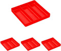 ERNST Tool Garage Organizer Tray, Red, 3-Compartments (Pack of 4)