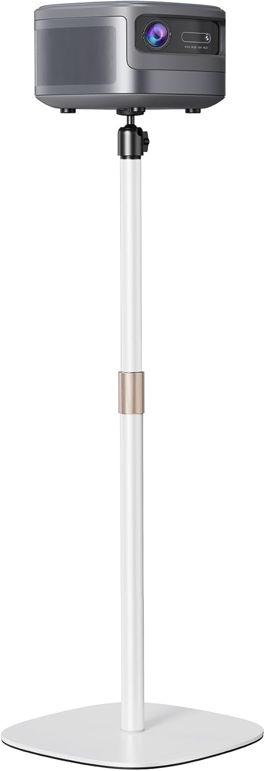 Hoder Floor Projector Stand: Adjustable Height, Angle, Heavy Base - Ideal for Any Room!