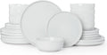 Famiware Dawn 24 Piece Dinnerware Set for 8 - Matte Speckled Stoneware
