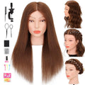 Mannequin Head with 100% Real Human Hair for Cosmetology Training