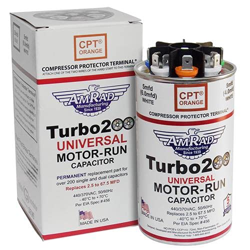 Turbo 200 Motor Run Capacitor with Ultramet Technology