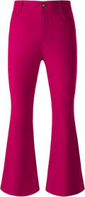 JOGAL Mens Bell Bottom Pants 70s Disco Outfits Slim Fit (Style F19H)